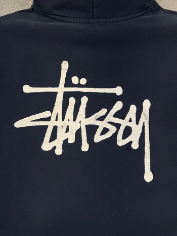 Stussy Basic Logo Hoodie Navy (USED)