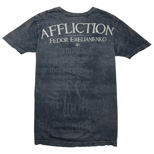 Vintage Y2K Affliction Fedor Emelianenko AOP Tee Black | Vintage Clothing Store Canada