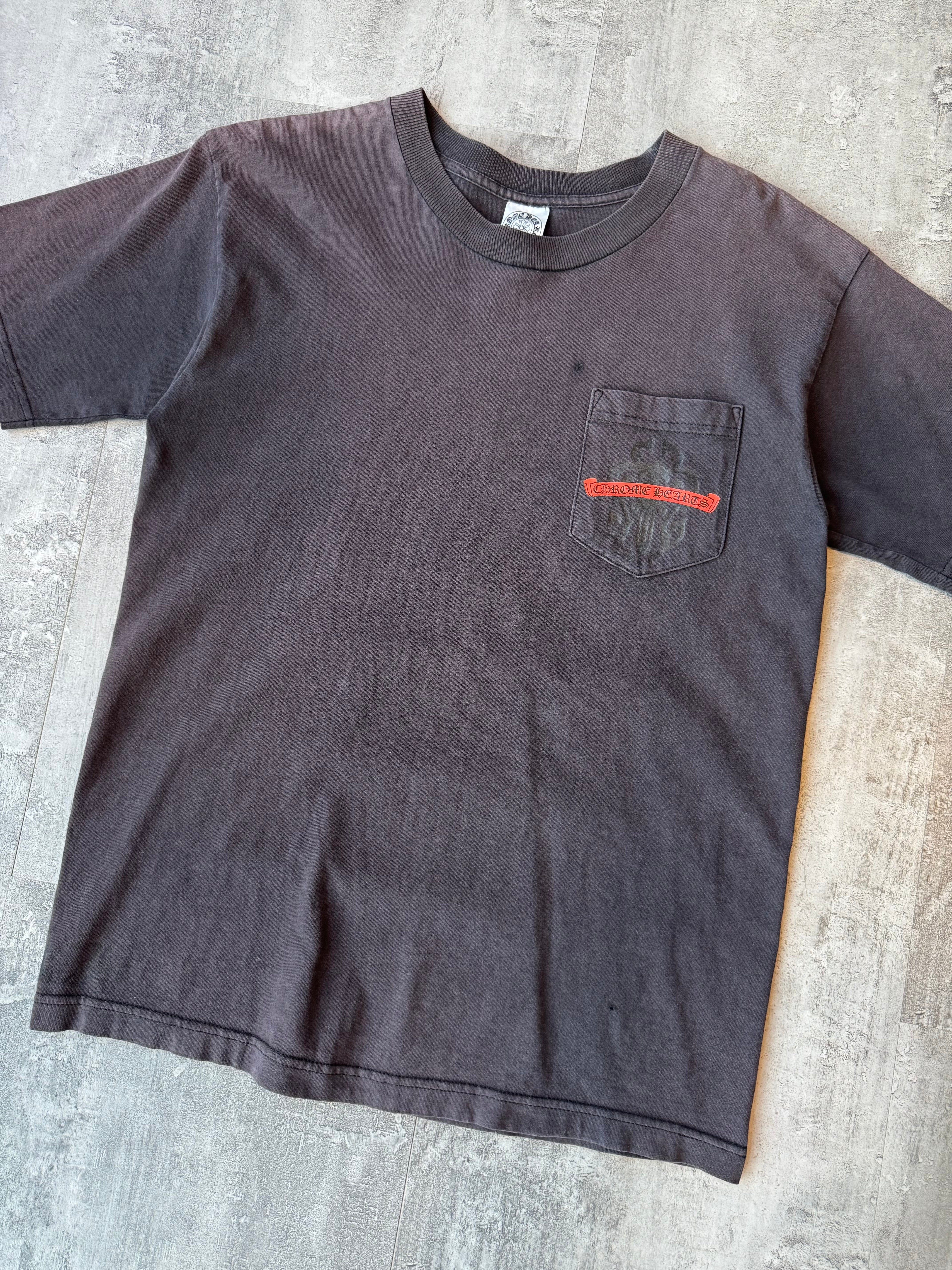 Vintage Chrome Hearts Vine Dagger Pocket Tee Black