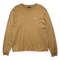 Stussy Basic Logo Embroidered Longsleeve Tee Honey (USED)