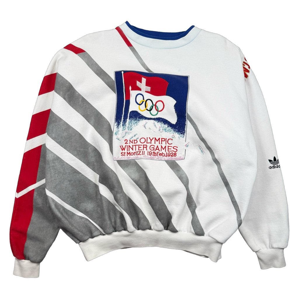 Vintage Adidas 2nd Olympic Winter Games St Moritz Sweatshirt White