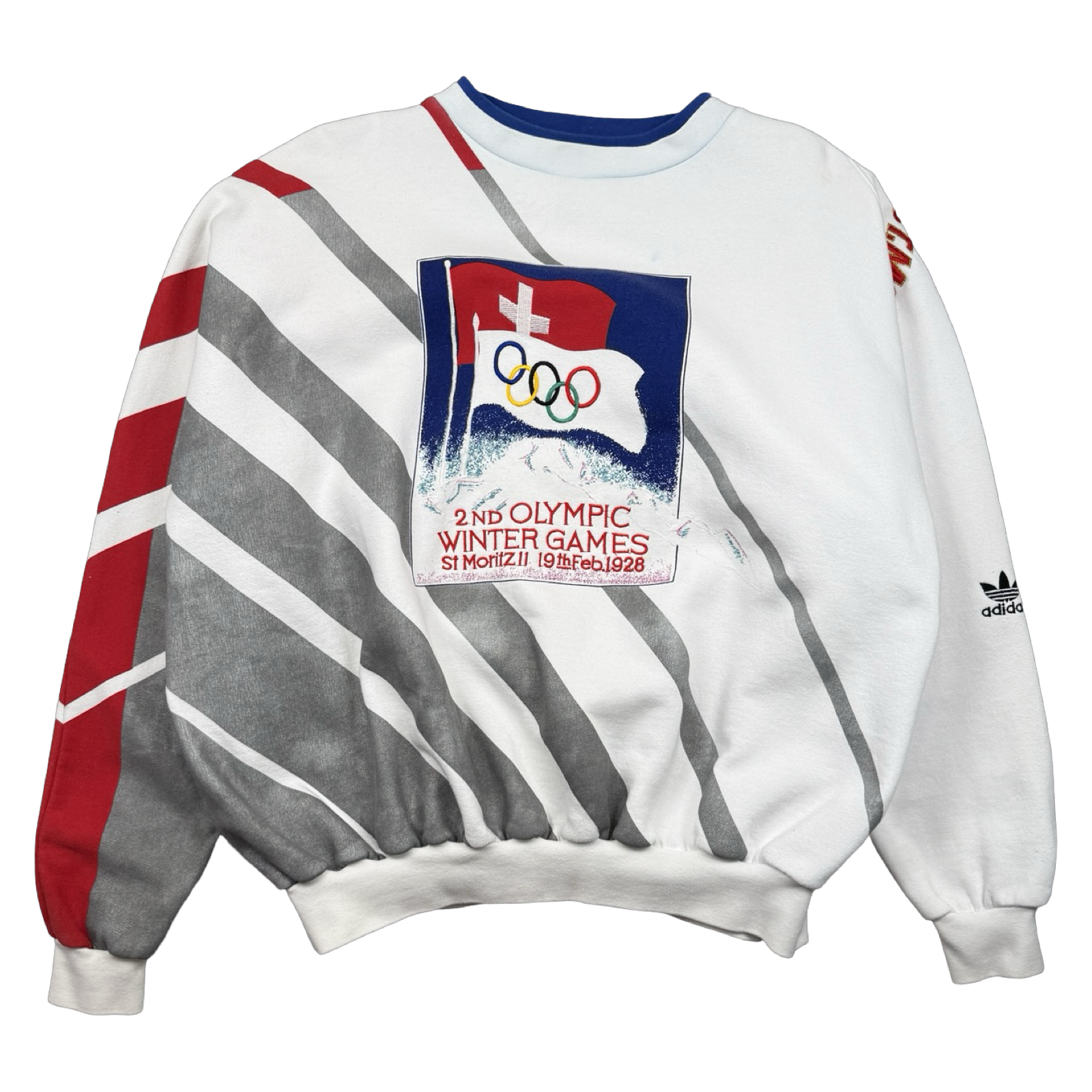 Vintage Adidas 2nd Olympic Winter Games St Moritz Sweatshirt White
