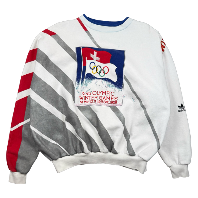 Vintage Adidas 2nd Olympic Winter Games St Moritz Sweatshirt White
