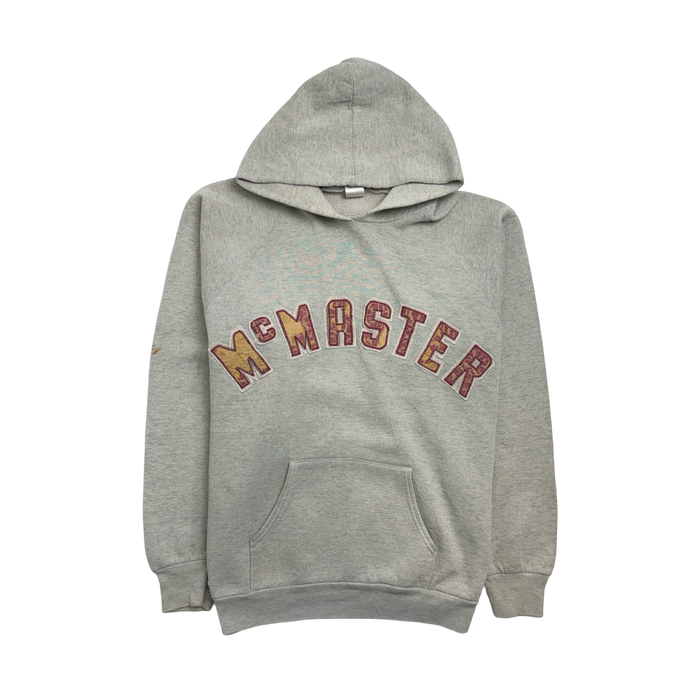 (L) Vintage Mcmaster University Hoodie Grey | Vitnage Clothing Store Canada