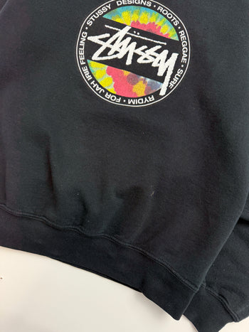 Vintage 2000s Stussy Reggae Sweatshirt Black