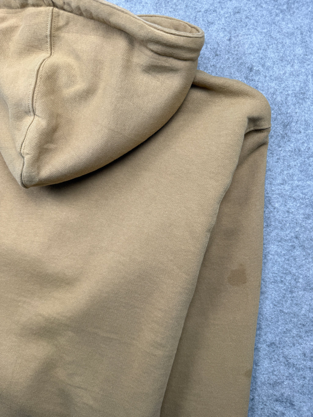 Gucci Sleeve Logo Half Zip Hoodie Beige