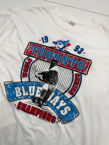 Vintage 1993 Toronto Blue Jays Contender Sports Tee White