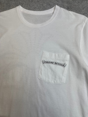 Chrome Hearts Jumbo Cross Scroll Pocket Tee White