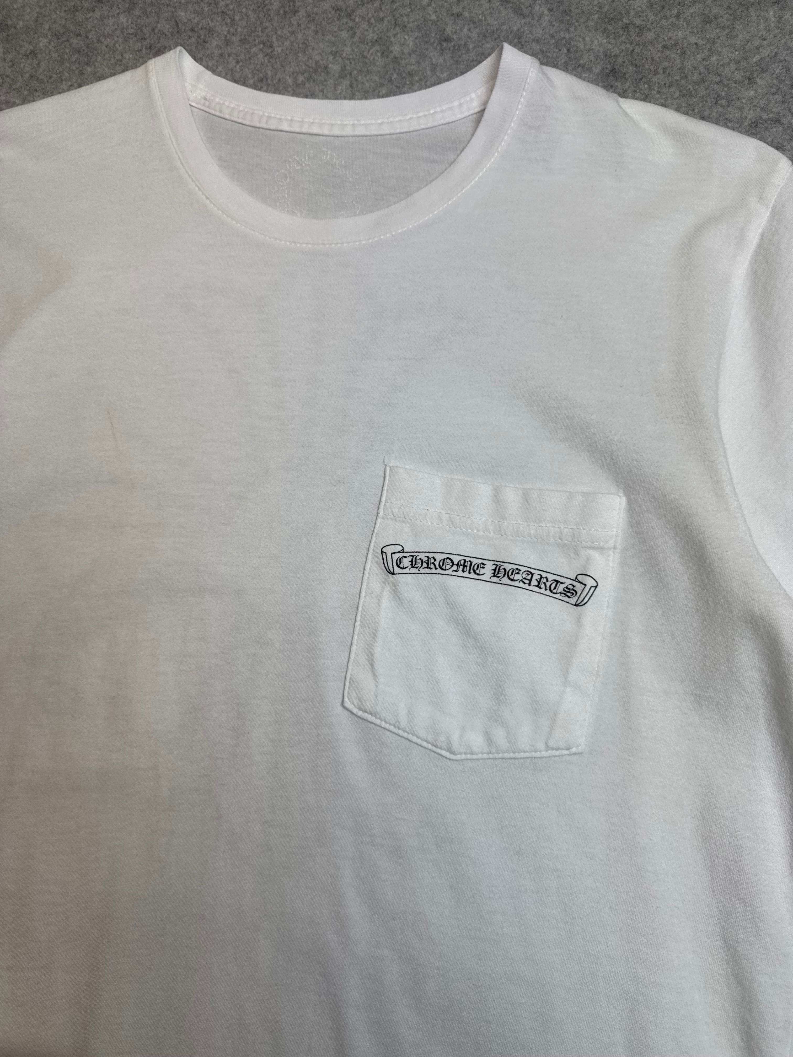 Chrome Hearts Jumbo Cross Scroll Pocket Tee White