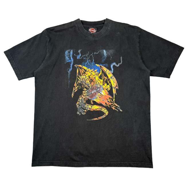 Vintage Harley Davidson Dragon Tee Black