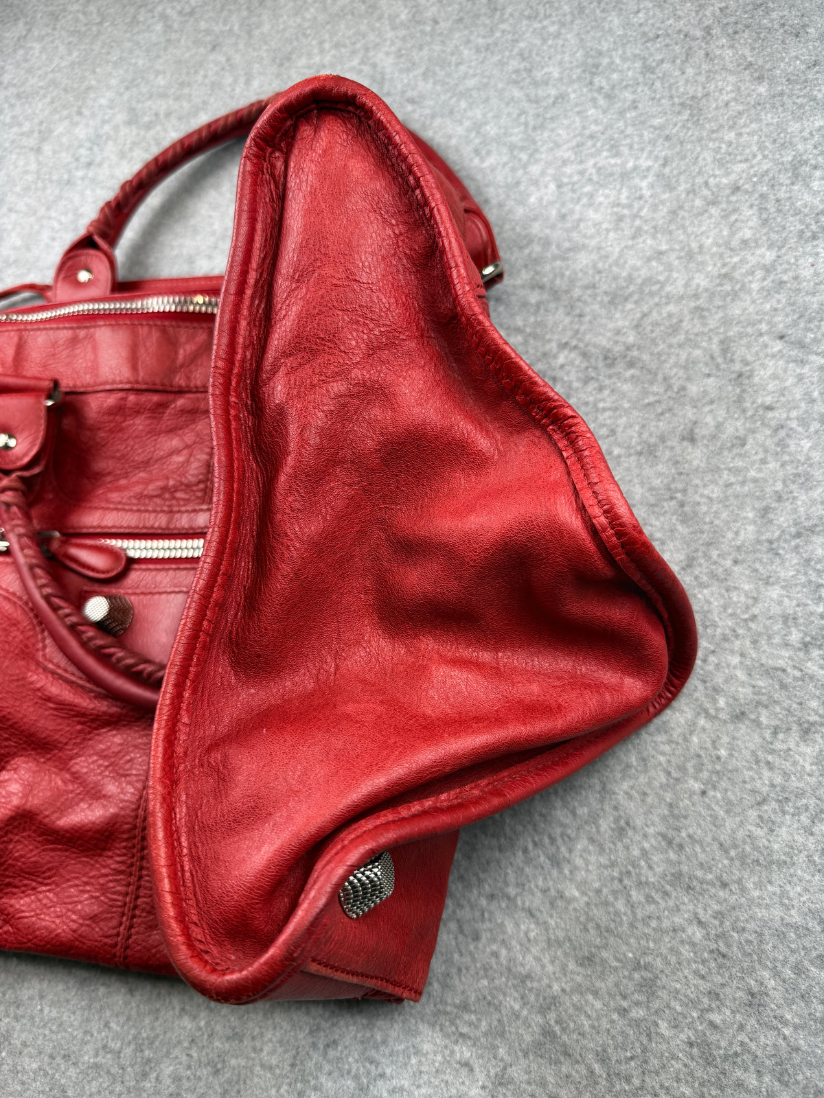 Balenciaga Motocross City Giant Handbag Red