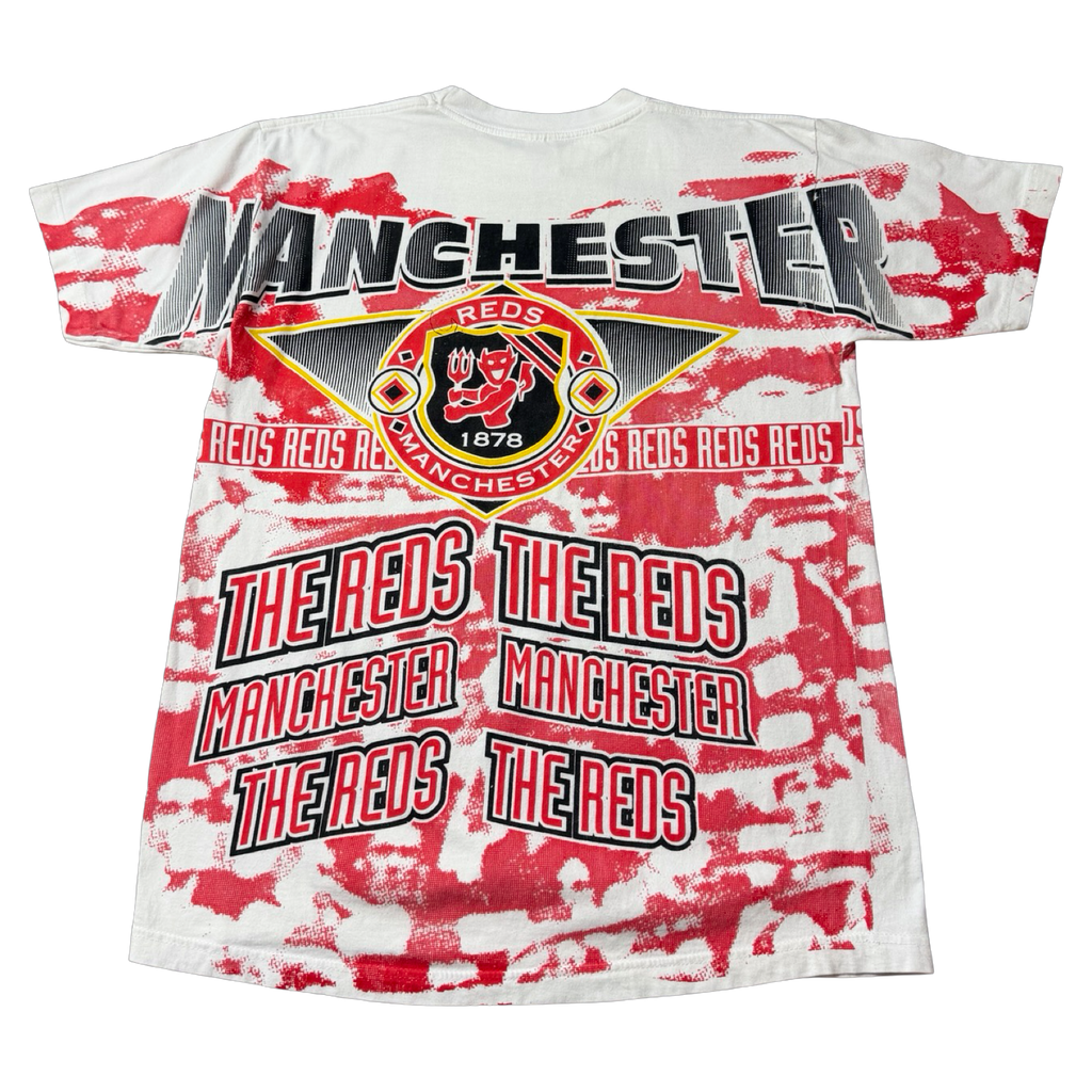 Vintage Manchester Reds AOP Tee Red/White