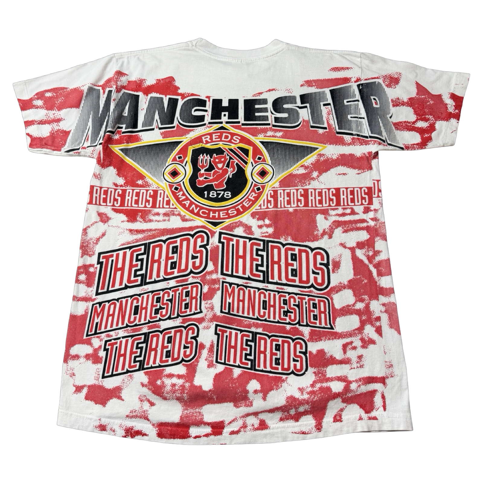 Vintage Manchester Reds AOP Tee Red/White