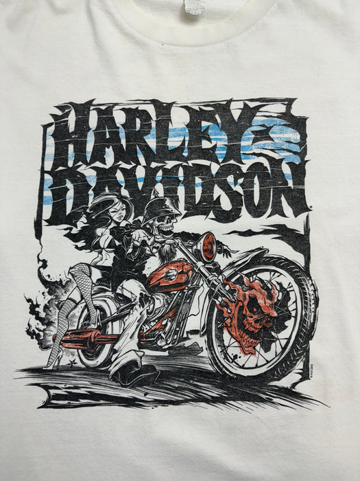 (XL) Vintage '15 Wild Praire Harley Davidson Tee White | Vitnage Clothing Store Canada