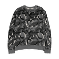 Evisu Seagull AOP Print Sweatshirt Dark Grey