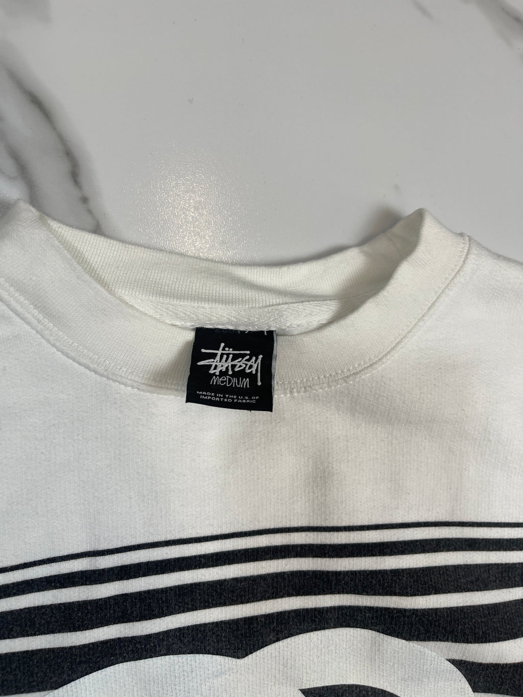 Stussy SS Link 80 International Tribe Sweatshirt White (USED)