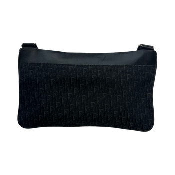 Dior Street Chic Jacquard Leather Shoulder Bag Black