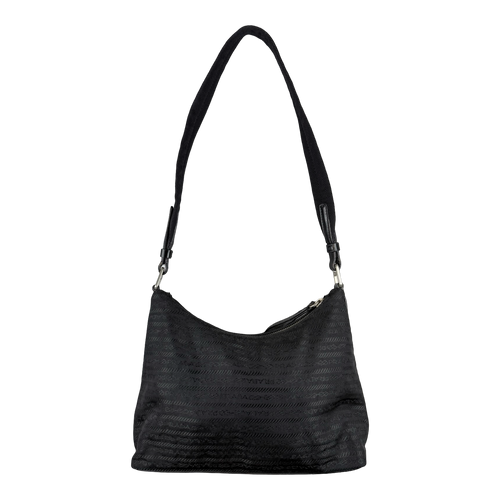 Prada Jacquard Shoulder Bag Black