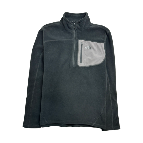 (M) Vintage The North Face Quarter Zip Mid-Layer Fleece Black | Vintage Clothing Store Canada