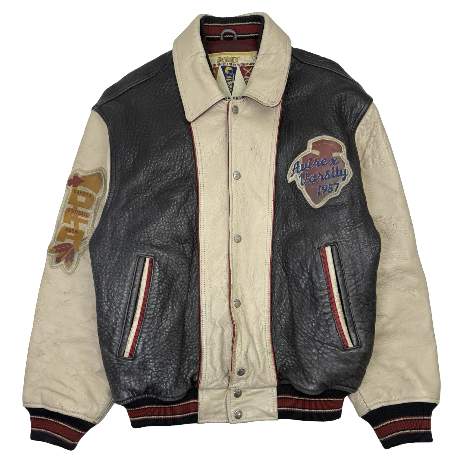 Vintage Avirex Sioux Varsity Leather Jacket