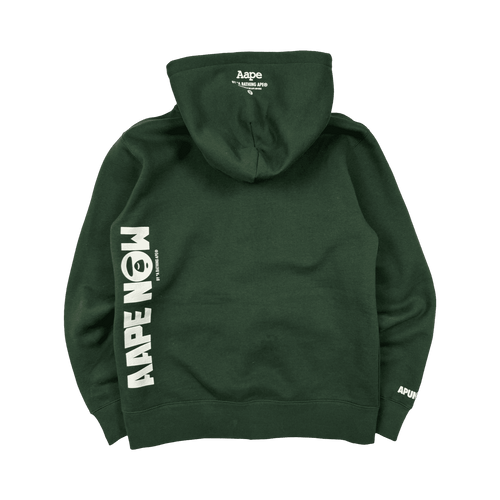 AAPE Drawstring Zip Hoodie Green (USED) | Vintage Clothing Store Canada