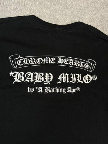 Women's Chrome Hearts x BAPE Baby Milo Tee Black