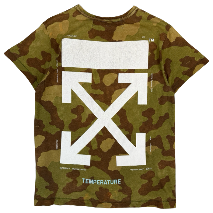 Off-White Temperature Tee Camo (USED) | Vitnage Clothing Store Canada