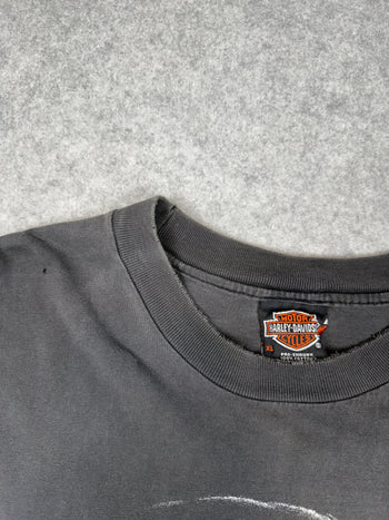 Vintage Harley Davidson Symbol Of Freedom Eagle Tee Black