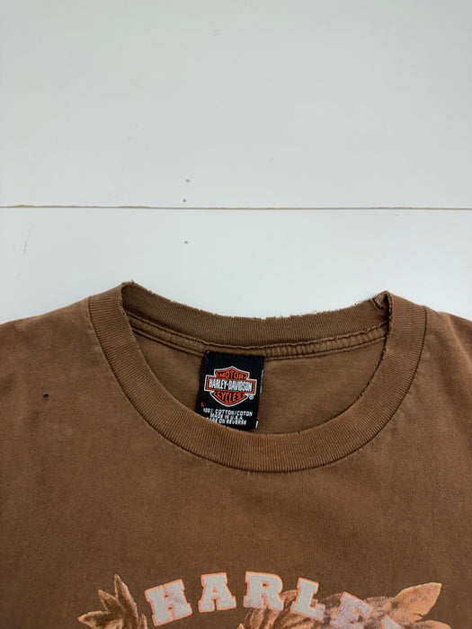 Vintage 2000s Bala's Harley Davidson Tee Brown | Vitnage Clothing Store Canada