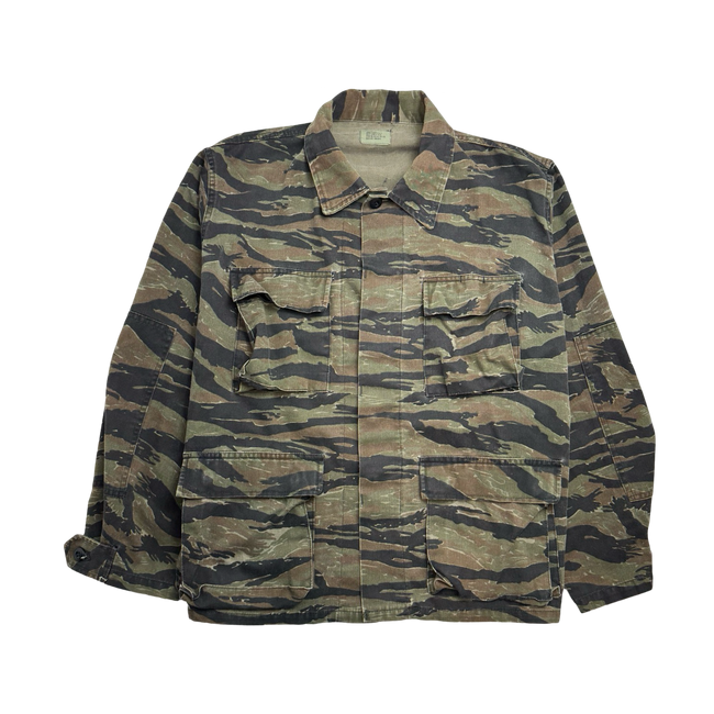 (L) Vintage Military Multi Pocket Light Jacket Camo