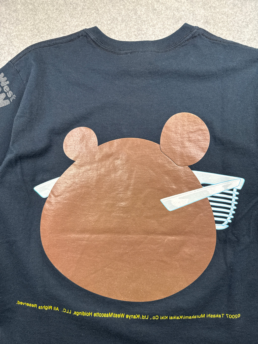 Vintage 2000’s Kanye West Glow In The Dark Tour Bear Tee Black