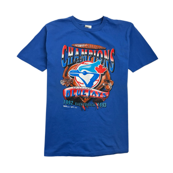 Vintage '93 Toronto Blue Jays Back To Back Championship Tee Blue