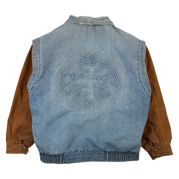 Vintage Club Elegant Fleece Lined Denim Jacket