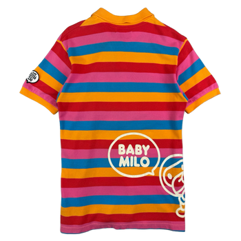 BAPE Baby Milo Striped Polo Tee Multi Color (USED)