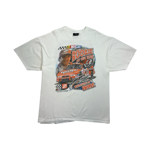 (XXL) Vintage '99 Tony Stewart ROTY Nascar Racing Tee White | Vintage Clothing Store Canada