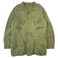 Vintage Military Cargo Trench Coat Green