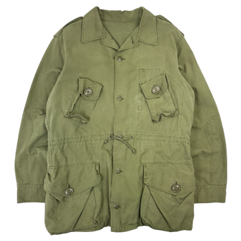 Vintage Military Cargo Trench Coat Green