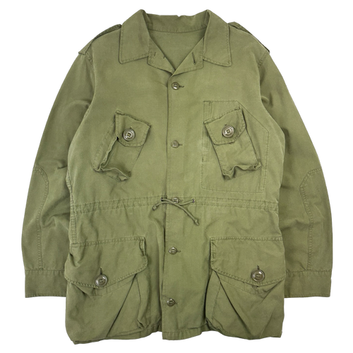 Vintage Military Cargo Trench Coat Green | Vintage Clothing Store Canada