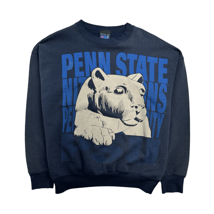 Vintage 90s Pennsylvania State University Sweatshirt Navy | Vitnage Clothing Store Canada