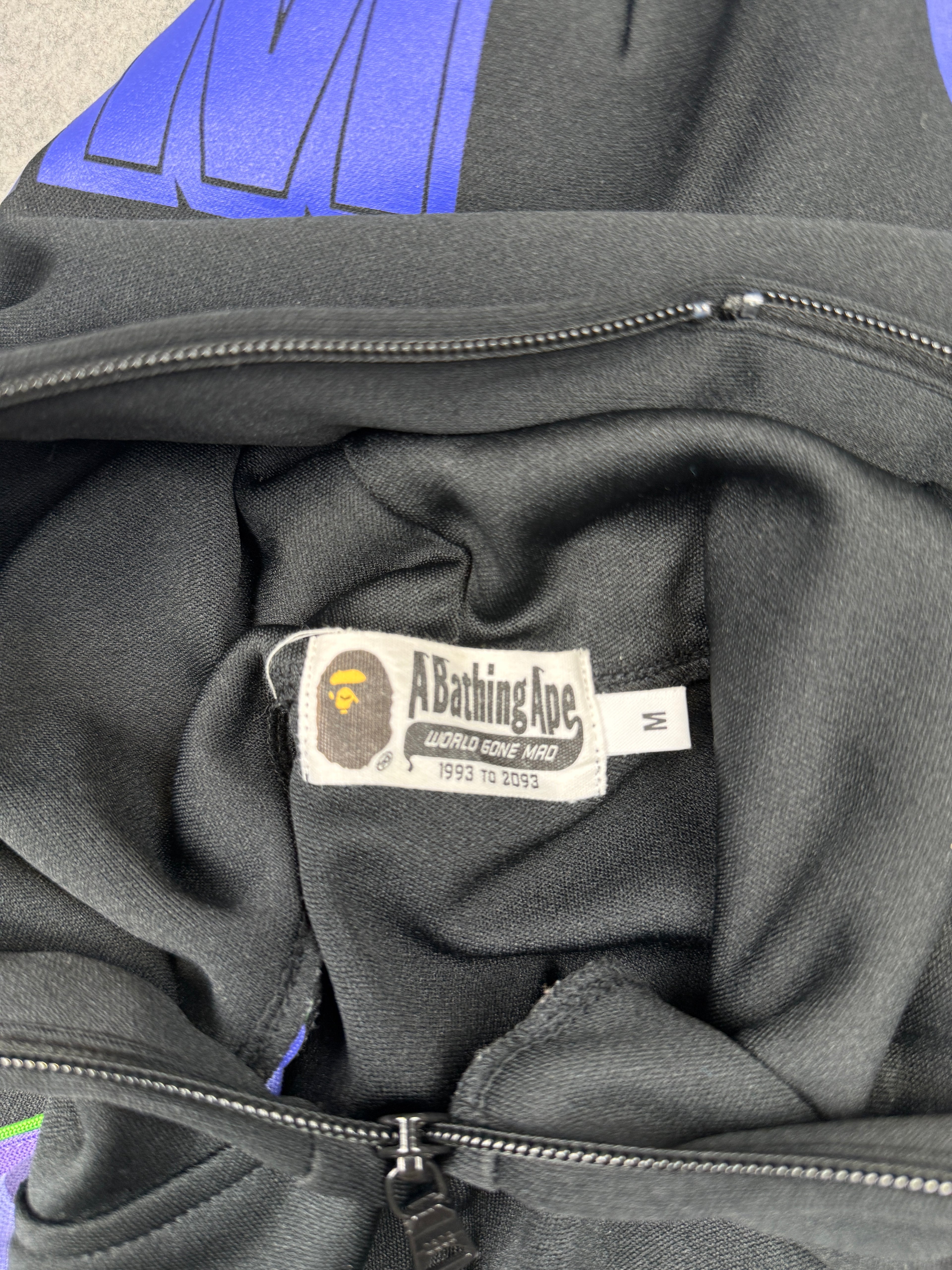 BAPE Jersey Shark Full Zip Hoodie Black (USED)
