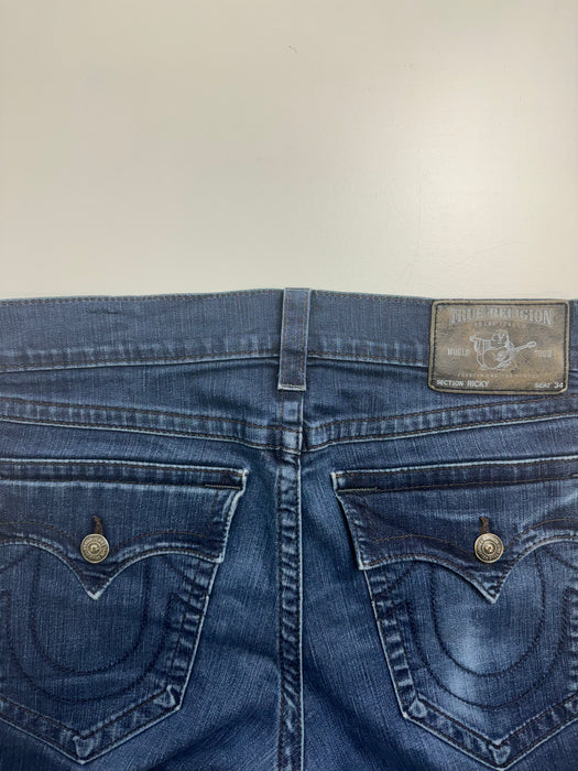 Vintage Y2k True Religion Ricky Cut Denim Pants Dark | Vitnage Clothing Store Canada