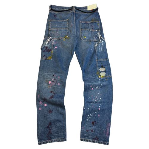 Off-White Painted Carpenter Double Knee Jeans (USED) | Vintage Clothing Store Canada