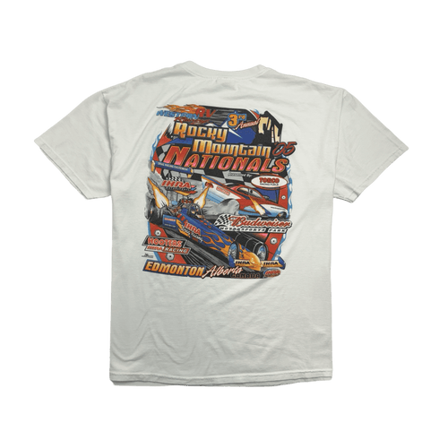 (XL) Vintage '05 Rocky Mountain NHRA Tee White | Vintage Clothing Store Canada