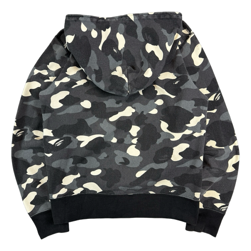 BAPE City Camo Spell Out Full Zip Hoodie Grey (USED) | Vintage Clothing Store Canada
