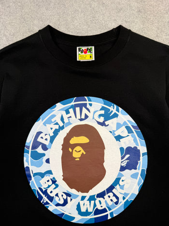 BAPE ABC Camo Busy Work Tee Black/Blue (USED)