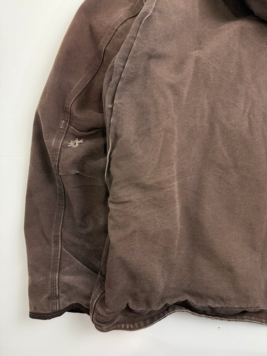 Carhartt Sherpa Lined Hooded Work Jacket Brown | Vitnage Clothing Store Canada