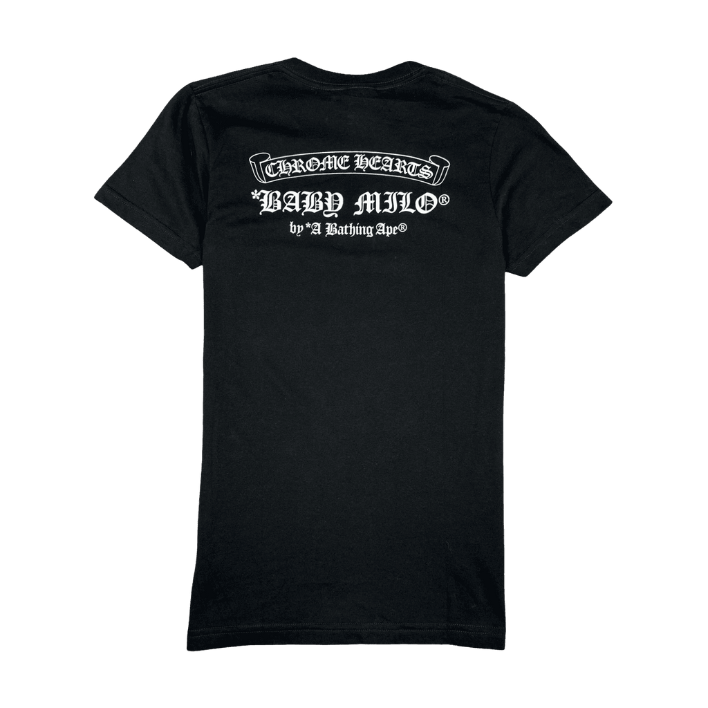 Women's Chrome Hearts x BAPE Baby Milo Tee Black