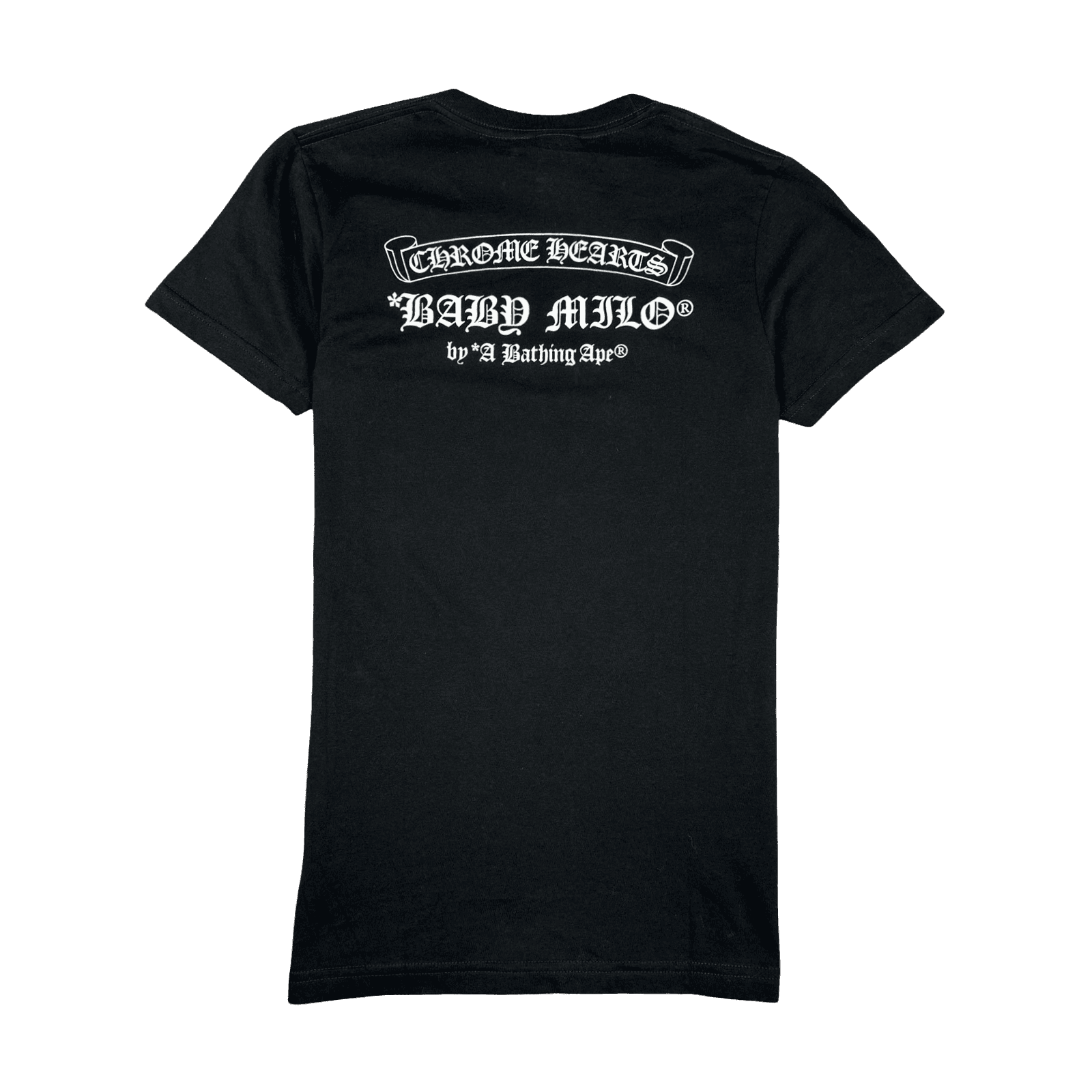 Women's Chrome Hearts x BAPE Baby Milo Tee Black