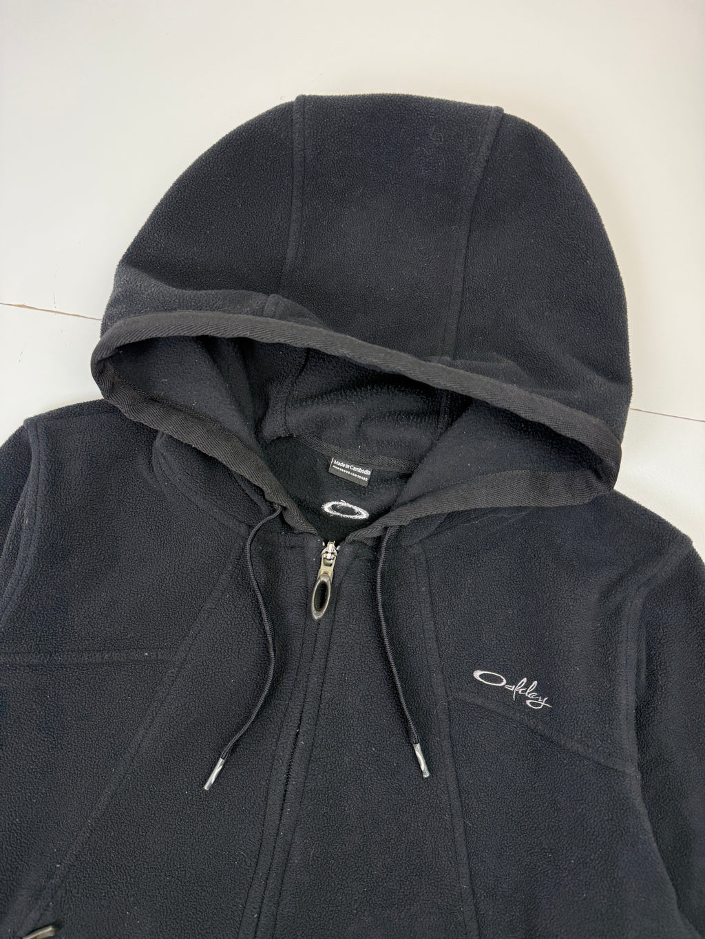 Vintage Oakley Software Full Fleece Zip Up Sweater Black