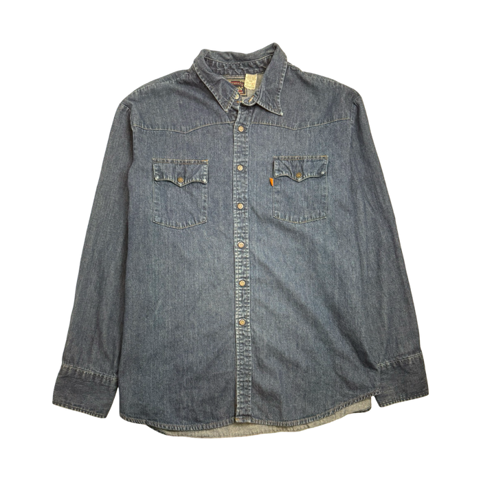 (XXL) Vintage Levis Orange Tab Denim Dark Washed Button Up | Vitnage Clothing Store Canada